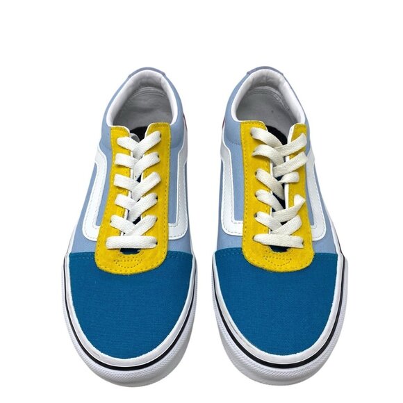 VANS Womens Colorblock Colorful Low Top Sneakers Size 6 Pink Yellow Blue EUC - Picture 2 of 8